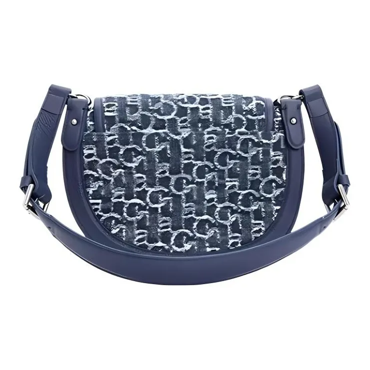 Laurence & Chico Cotton Crossbody Bag Shoulder Bag Medium Size Women's Dark Blue-1