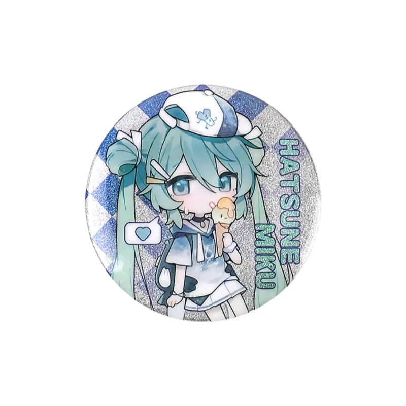 Kinbor Badge Official Guan Guzi Collaboration Miku Tinplate, Let's Go On A Picnic Collection Badges-2