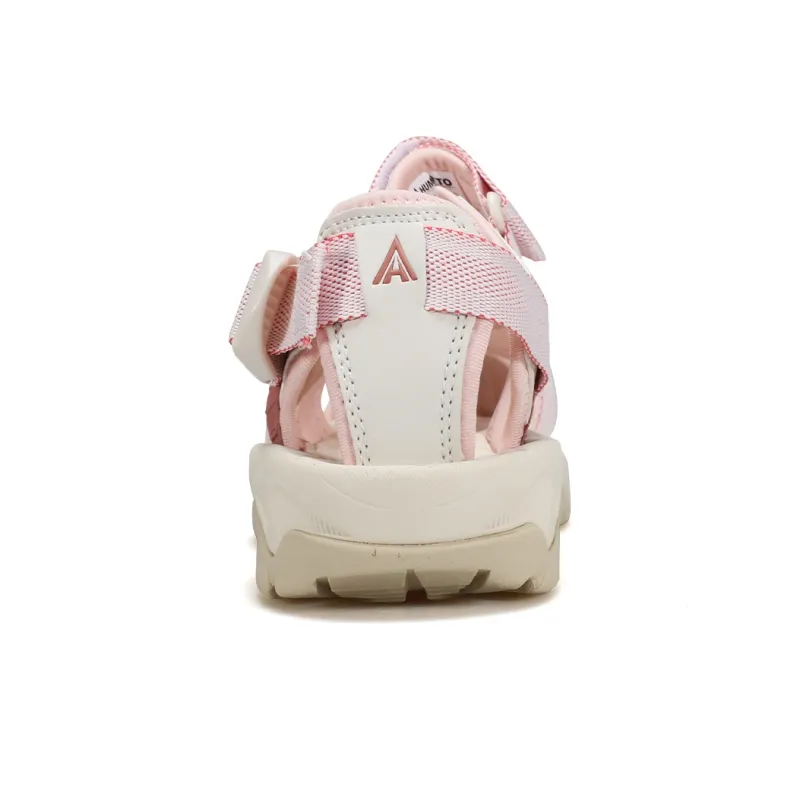 HUMTTO Non slip Lightweight Beach Sandals Women's Pink White-2
