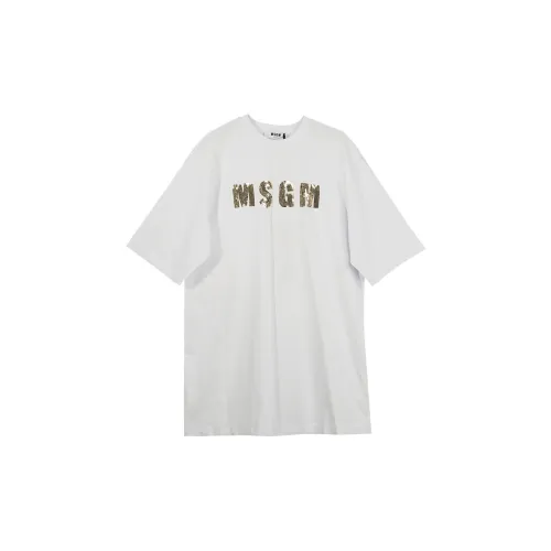 MSGM Short-Sleeved Dresses Women's White