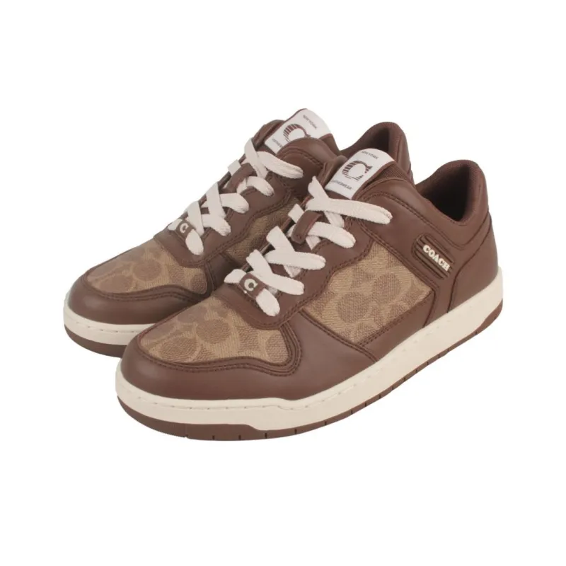 COACH Low Top Skateboard Shoes Men's Brown-2