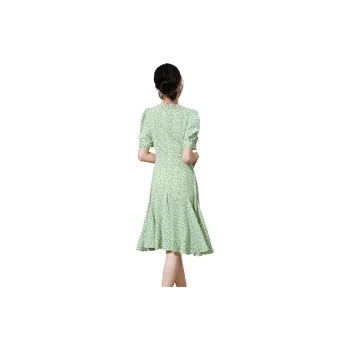 SMEN Short Sleeved Dresses Women's Green