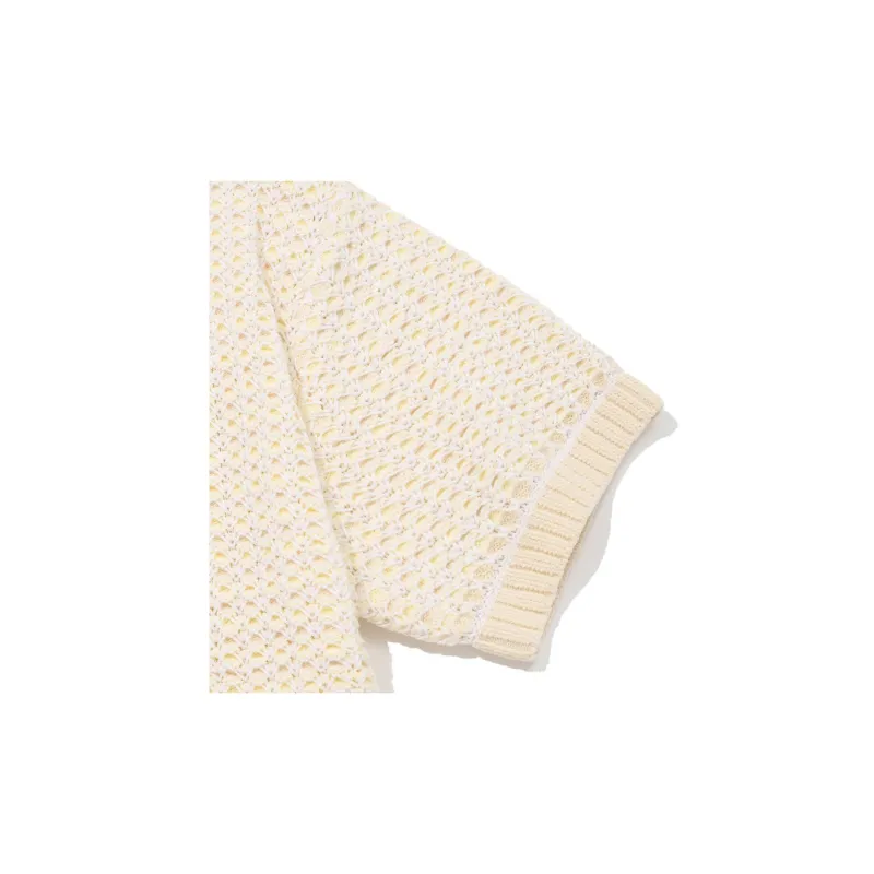 COVERNAT SS24 Polo Knit Sweater Men's Ivory-4