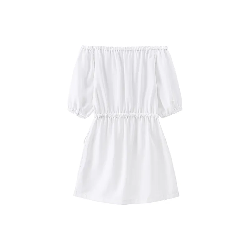 Miss Sixty Short Sleeved Dresses Women's White-1