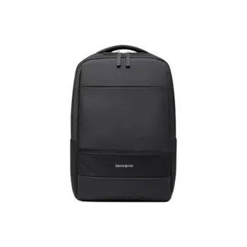 SAMSONITE High-Density Fabric Fabric Bonded Microfiber Leather Backpack Medium Size Men's Black/Gray/Dark Blue