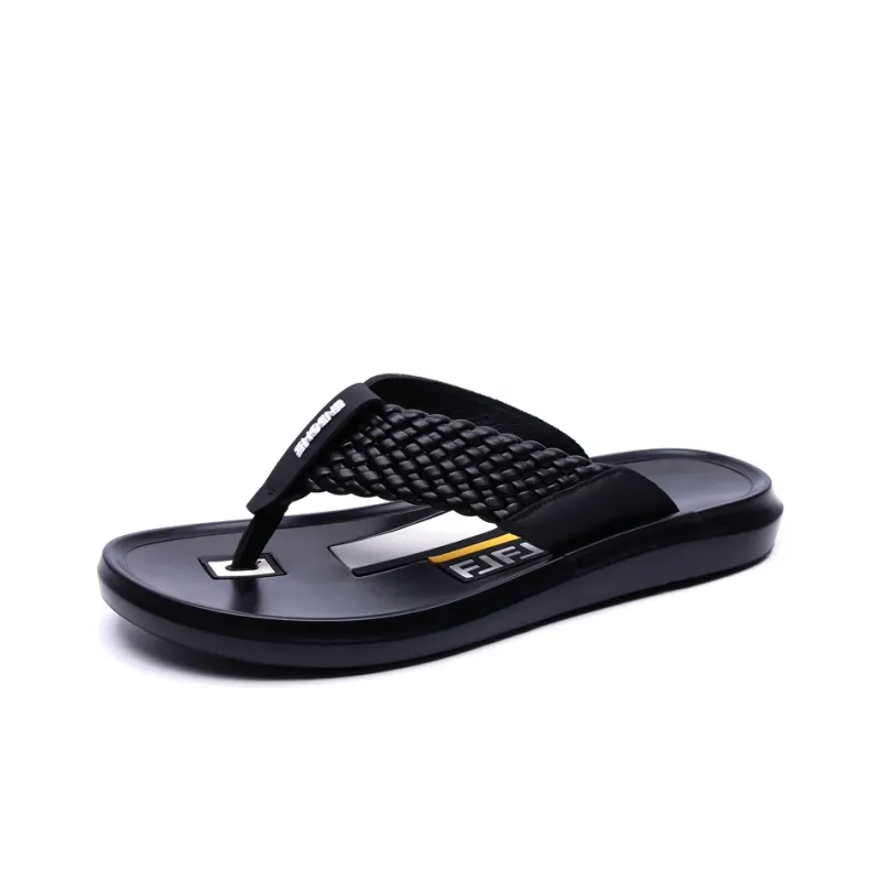 Paladin Odor Resistant Abrasion Resistant Slip Resistant Flip Flops Men's Black-0