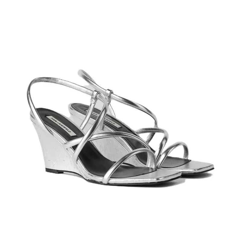 Karl Lagerfeld Rialto 80mm Leather Sandals Women's-2