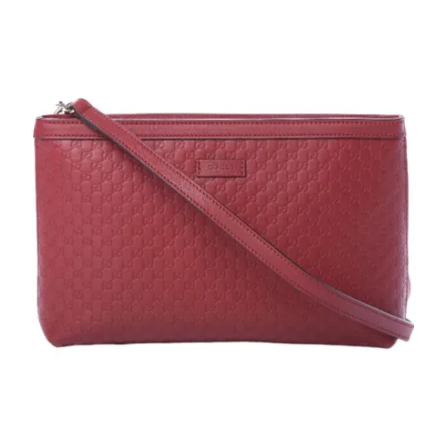GUCCI Calfskin Crossbody Bag, Shoulder Bag Women's Red