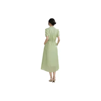 SMEN Short Sleeved Dresses Women's Green