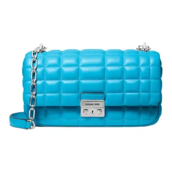 MICHAEL KORS Quilting Leather Handbag Shoulder Bag Women's Santorini Blue