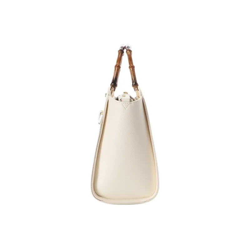 SAMANTHA THAVASA Polypropylene Synthetic Leather Polyester Handbag Women's White-4