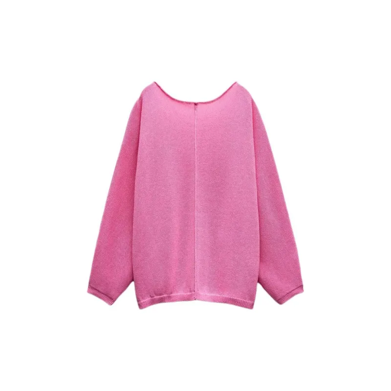 ZARA Knitwear Women's Neon Pink Red-1