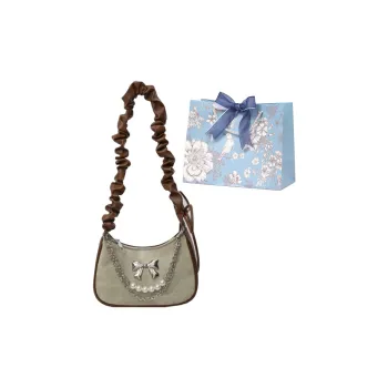 REDOO PU Crossbody Bag, Shoulder Bag Women's Ecru/Denim Blue/Dark Tea