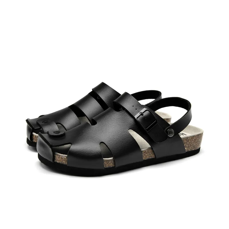 HLA Men's Trendy Breathable Closed Toe Comfortable Beach Sandals Slippers 2 in 1 Men's Outdoor-1