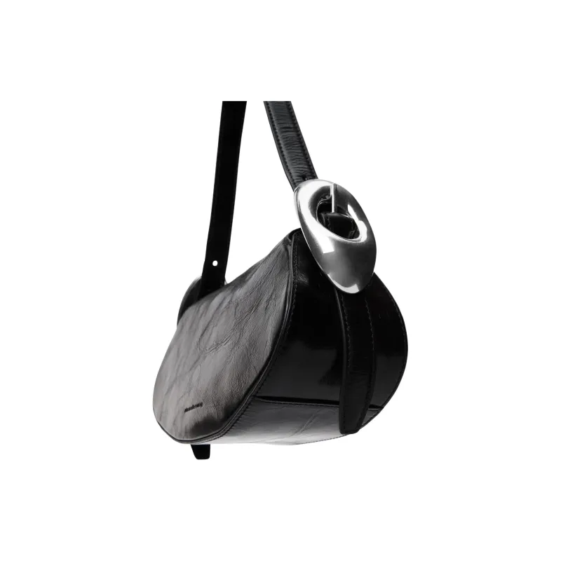 Alexander Wang Cow Leather Handbag, Shoulder Bag Small Size Women's Black-4