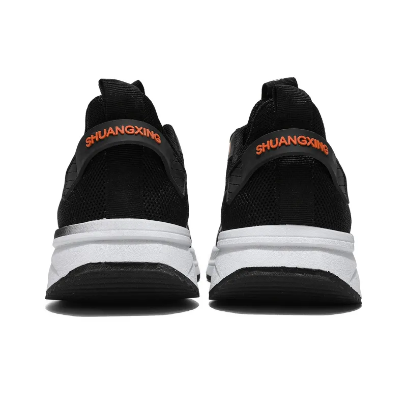 Binary Low Top Running Shoes Men's Black Orange-5