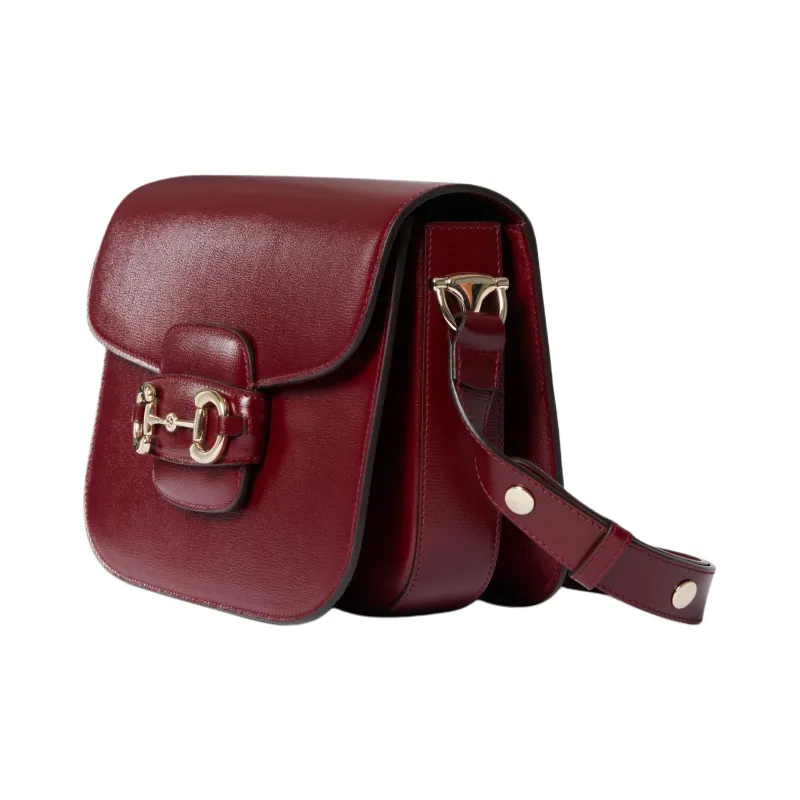 GUCCI Horsebit 1955 Leather Handbag, Shoulder Bag Women's Red-1