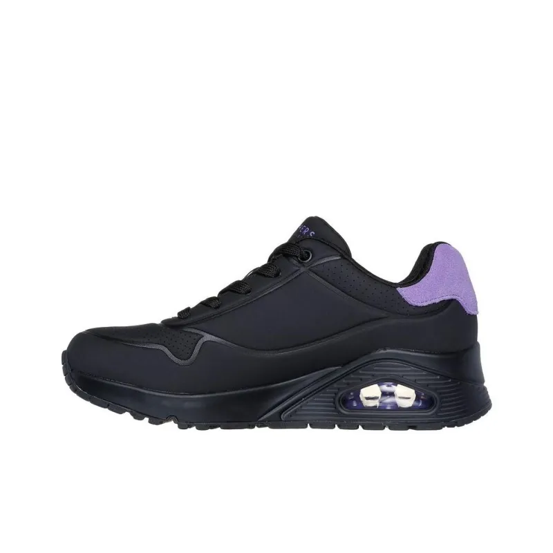 Skechers Cushioning Anti-Slip And Wear-Resistant Low-Top Running Shoes Women's Black Purple-1