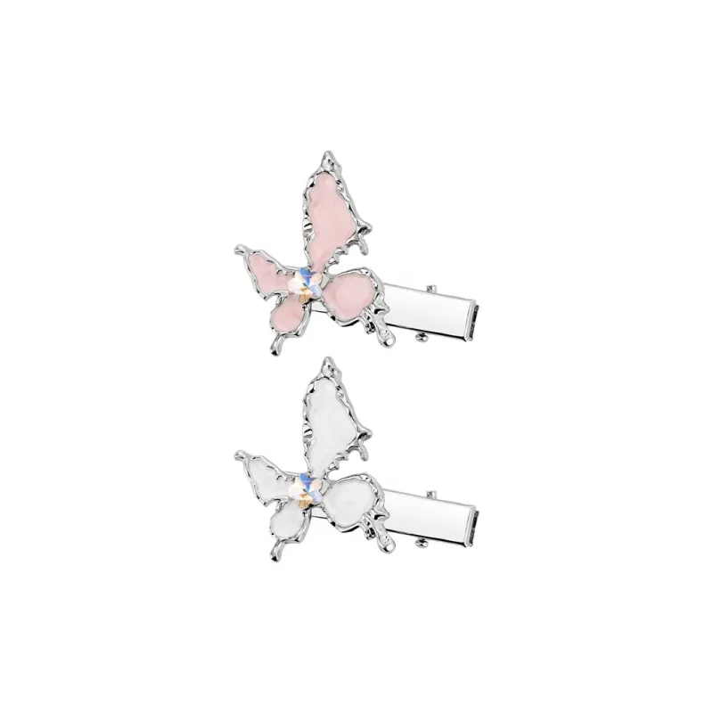 MAGICPOLE Alloy Hair Clips Women's White/Pink-5
