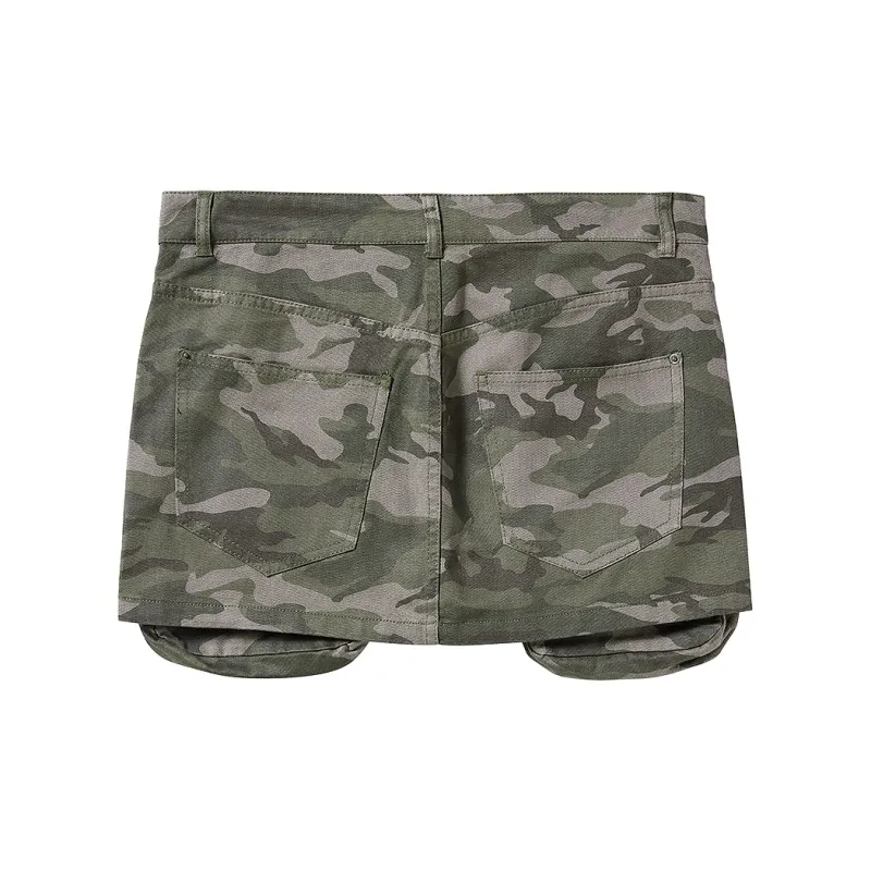 Miss Sixty Cargo Short Skirts Women's Army Green-1