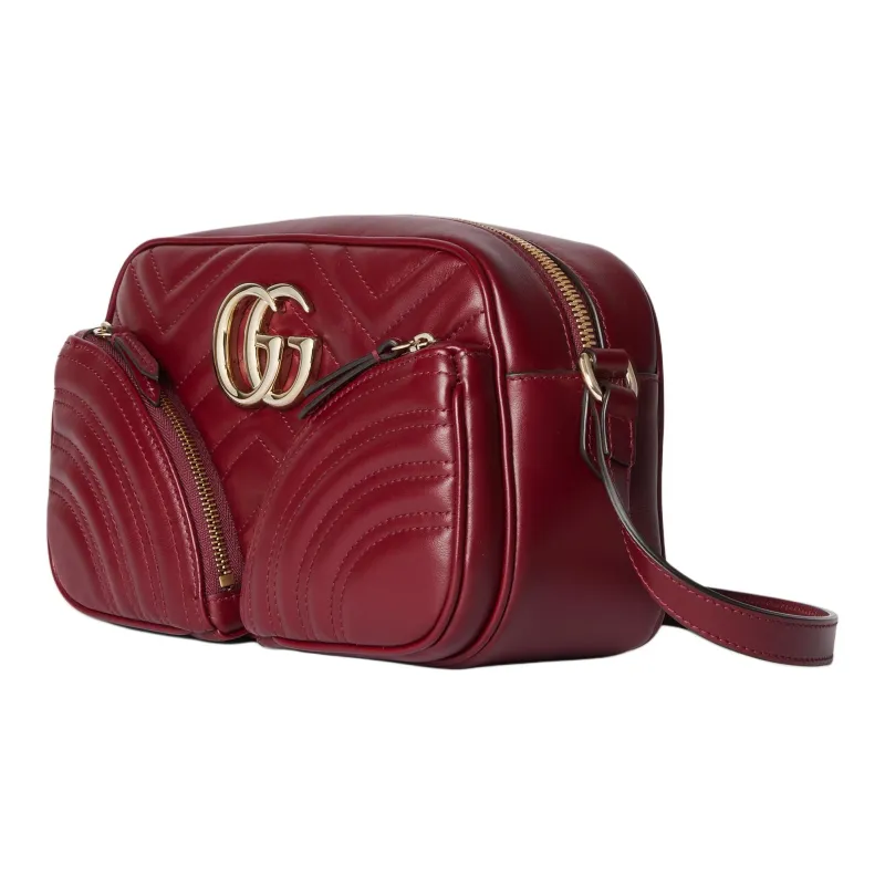 GUCCI GG Marmont Leather Crossbody Bag Shoulder Bag Women's Burgundy-1