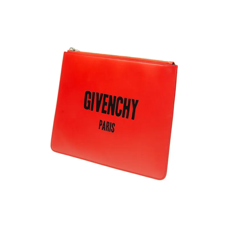 GIVENCHY Cow Leather Clutch Women's Red-1