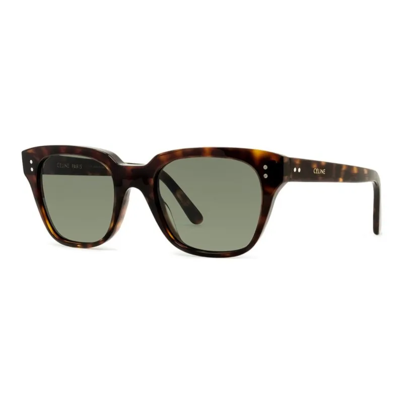 CELINE Plastic Square Sunglasses Unisex Tortoiseshell-0