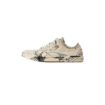 Balenciaga Paris Sketch Low-Top Canvas Shoes Men's Light Beige
