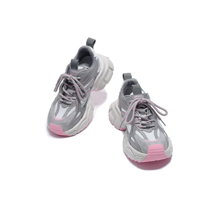 OG Offground Shan Xing Cushioned Wear Resistant Breathable Low Top Casual Running Shoes Women's Lava Pink-2