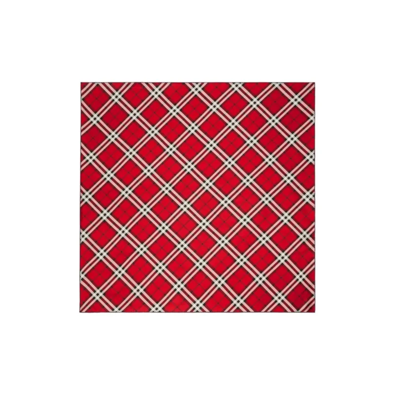 Burberry Silk Scarves Women's Red-0