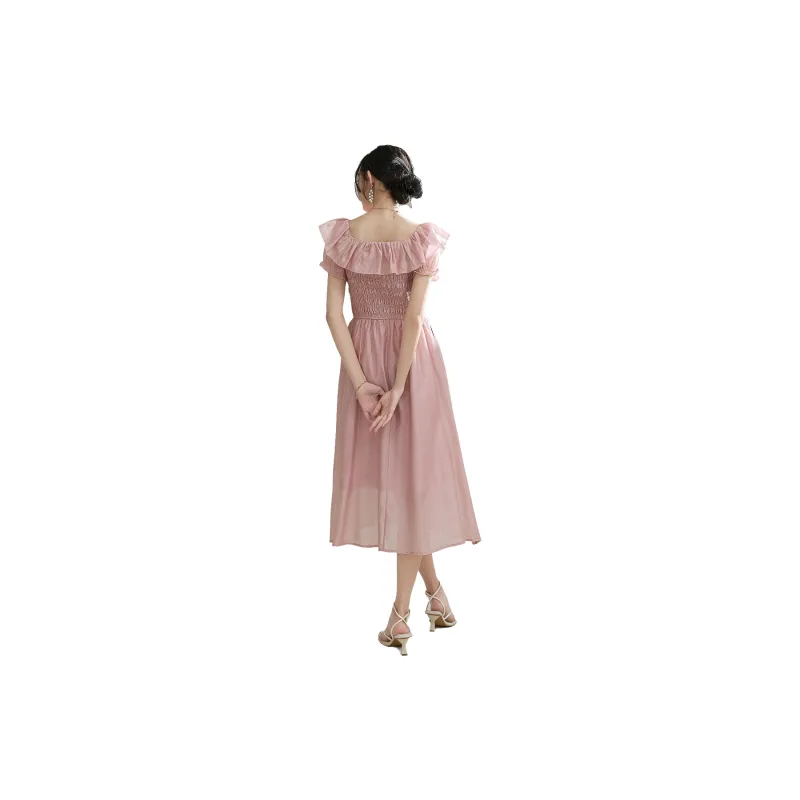 SMEN Short Sleeved Dresses Women's-0