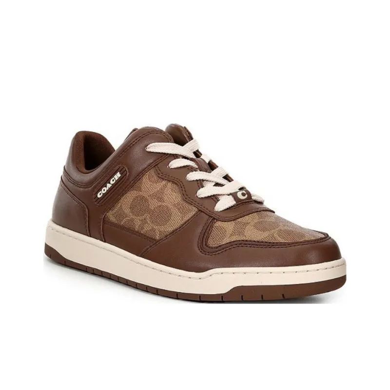 COACH Low Top Skateboard Shoes Men's Brown-1