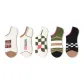 Checkered No-Show Socks-5 Pack