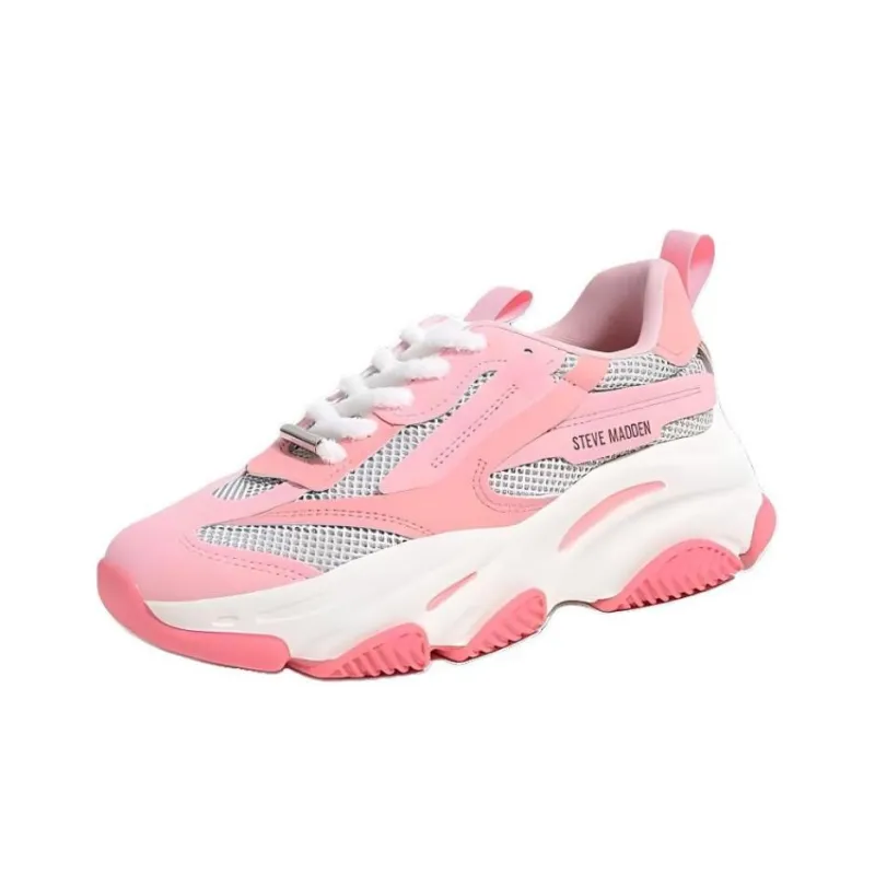 STEVE MADDEN Low-Top Chunky Sneakers Women's Pink-2