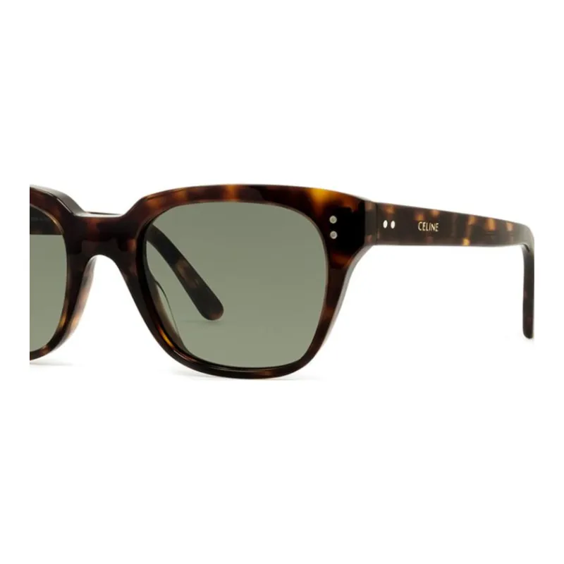 CELINE Plastic Square Sunglasses Unisex Tortoiseshell-2