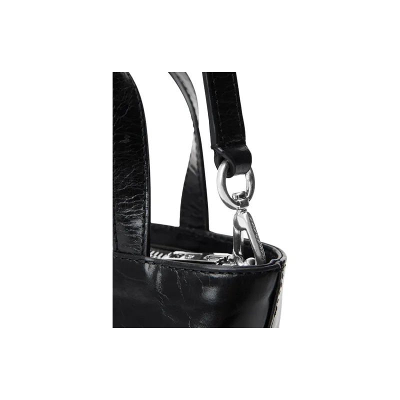 Alexander Wang Mini Punch Logo embossed Leather Tote Bag-5