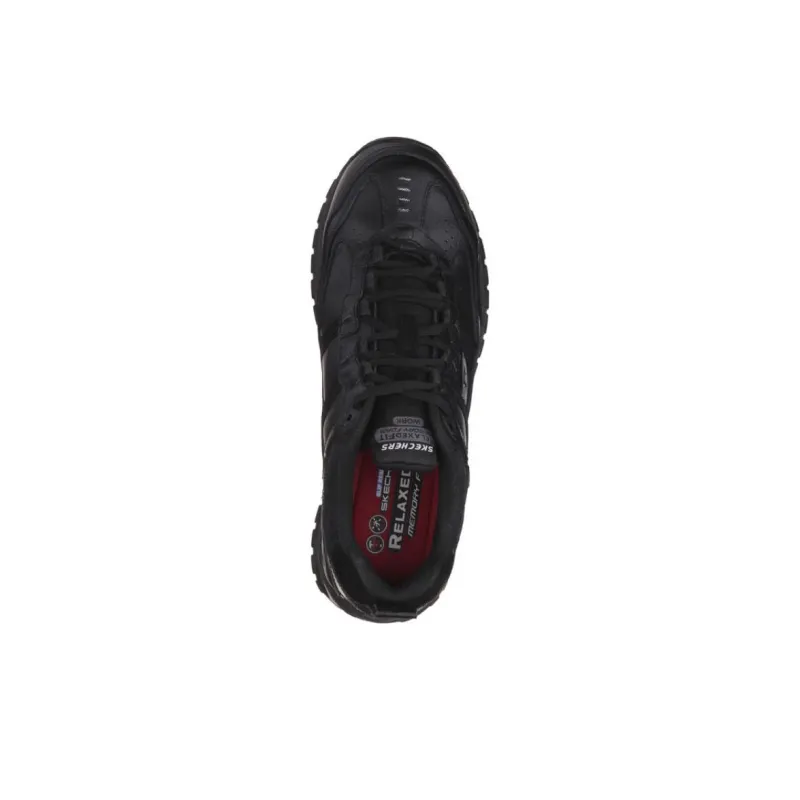 Skechers Work Relaxed Fit Anti-Slip Wear-Resistant Low-Top Casual Shoes Men's Black-4