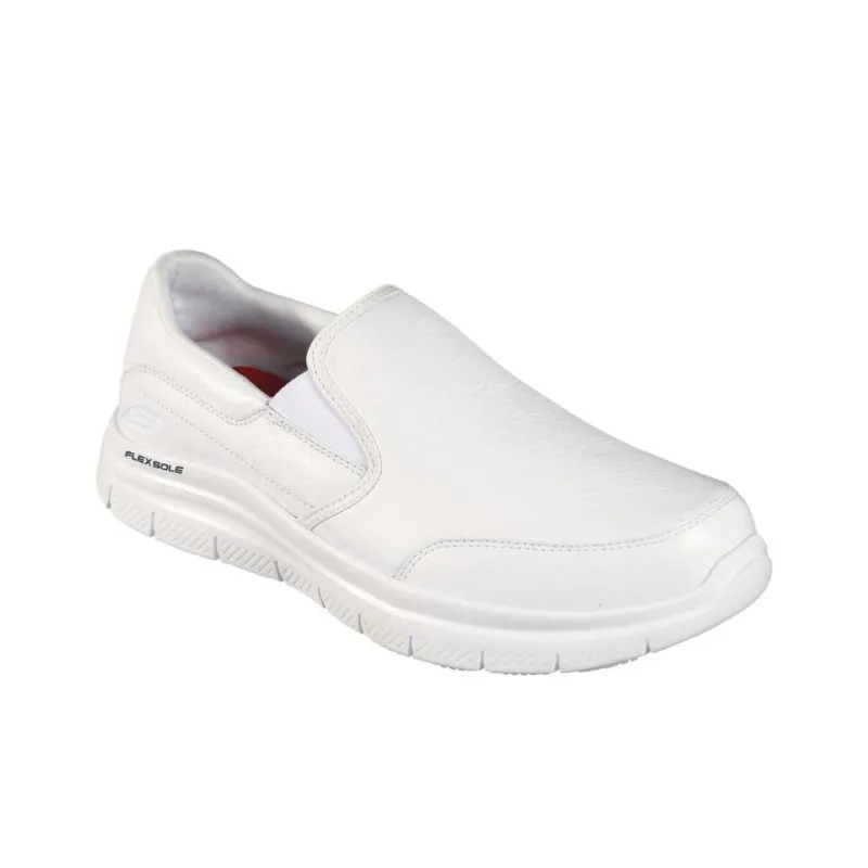 Skechers Work Relaxed Fit Anti Slip Wear Resistant Low Top Casual Shoes Men's White-2