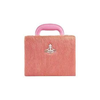 Vivienne Westwood Leather Toy Box Bag Shoulder Bag Crossbody Bag Handbag Women's Pink