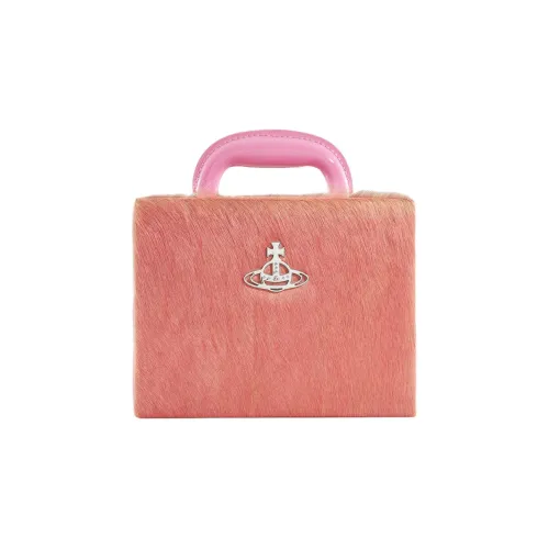 Vivienne Westwood Leather Toy Box Bag Shoulder Bag Crossbody Bag Handbag Women's Pink
