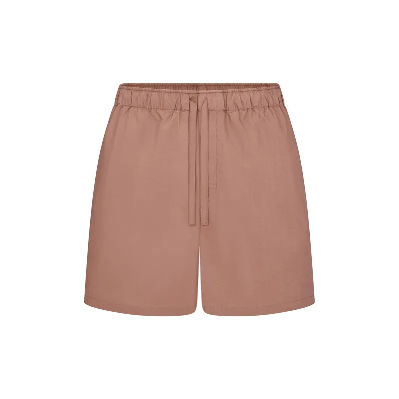 SKIMS COTTON POPLIN SLEEP MENS SHORT Pajama Pants Men's UMBER/Brown-0