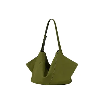 KUNOGIGI Top Grain Cow Leather Flying Corner Bag Shoulder Bag Large Size Women's Black/Cocoa Brown/Frosted Green