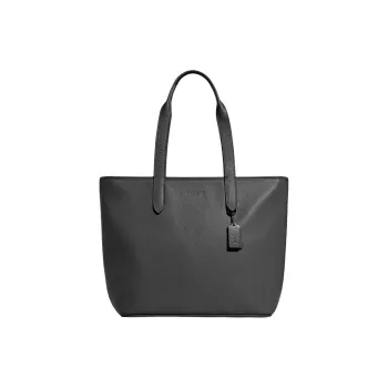 COACH Sullivan Pebbled Leather Tote Bag, Shopping Bag, Shoulder Bag, Handbag Large Size Men's Black Gray