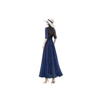 Cypress House Short-Sleeved Dresses Women's Navy Blue