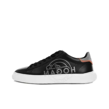 HOGAN CASSETTA 365 Stylish Skateboarding Shoes Men's Black
