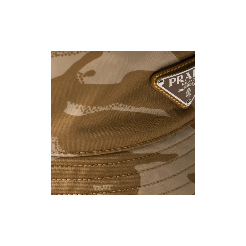 PRADA Fabric Bucket Hats Men's Khaki-2