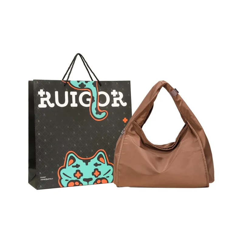 RUIGOR Fabric Crossbody Handbags Large Size Unisex Black-16
