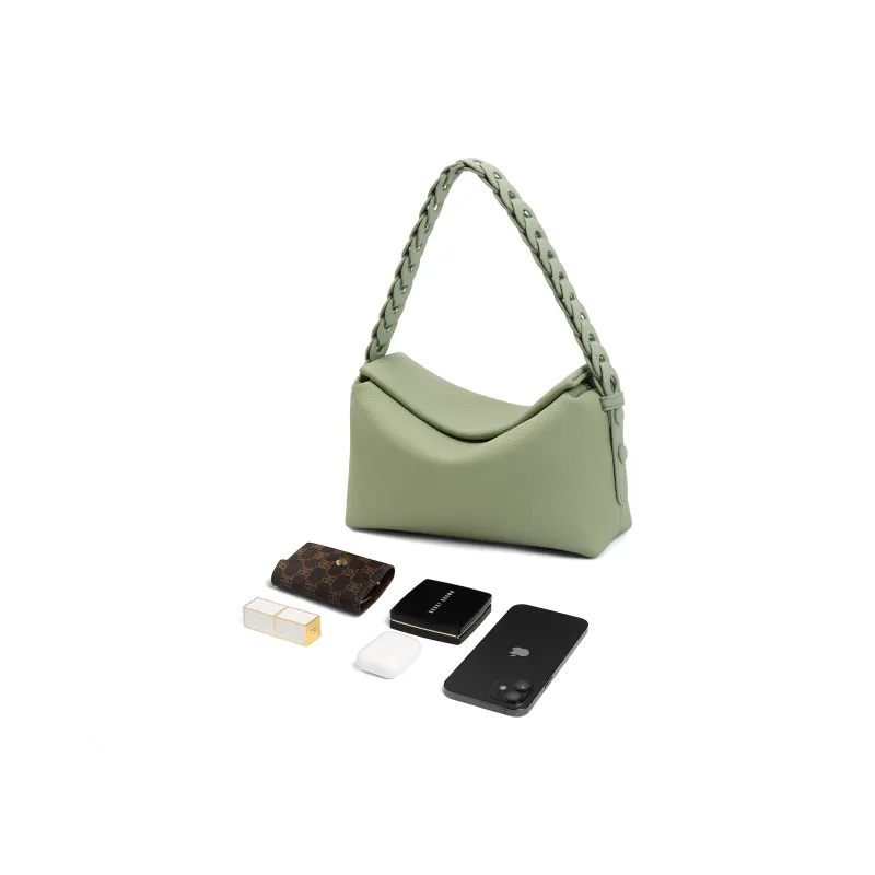 BELLE Artificial Leather Crossbody Bag Women's Solid Color Plain-15
