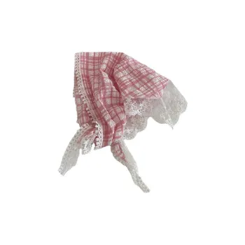 LILY&LOTTY Fabric Headwraps Women's Pink White Plaid