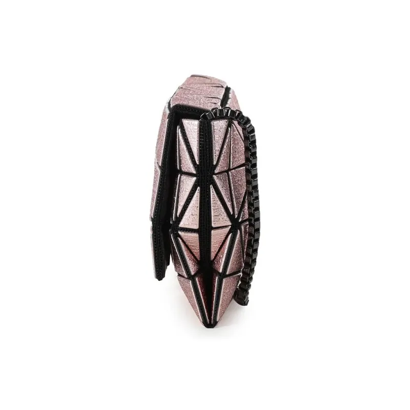 ISSEY MIYAKE PLATINUM COFFRET Polyurethane Shoulder Bag Mini Women's Rose Pink-2